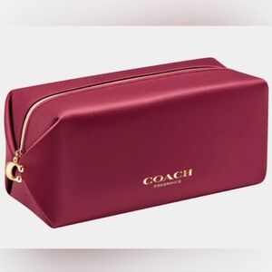 Coach Burgundy Cosmetic Bag